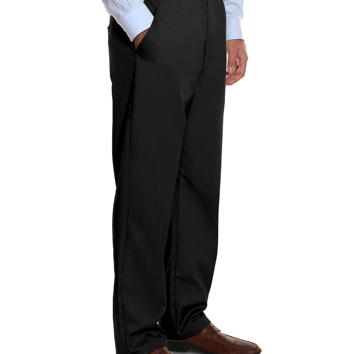 Pembrook Mens Elastic Waist Pants for Seniors - Adaptive Mens Pants for  Elderly with Zipper and Button, Elastic Waist Pants for Men