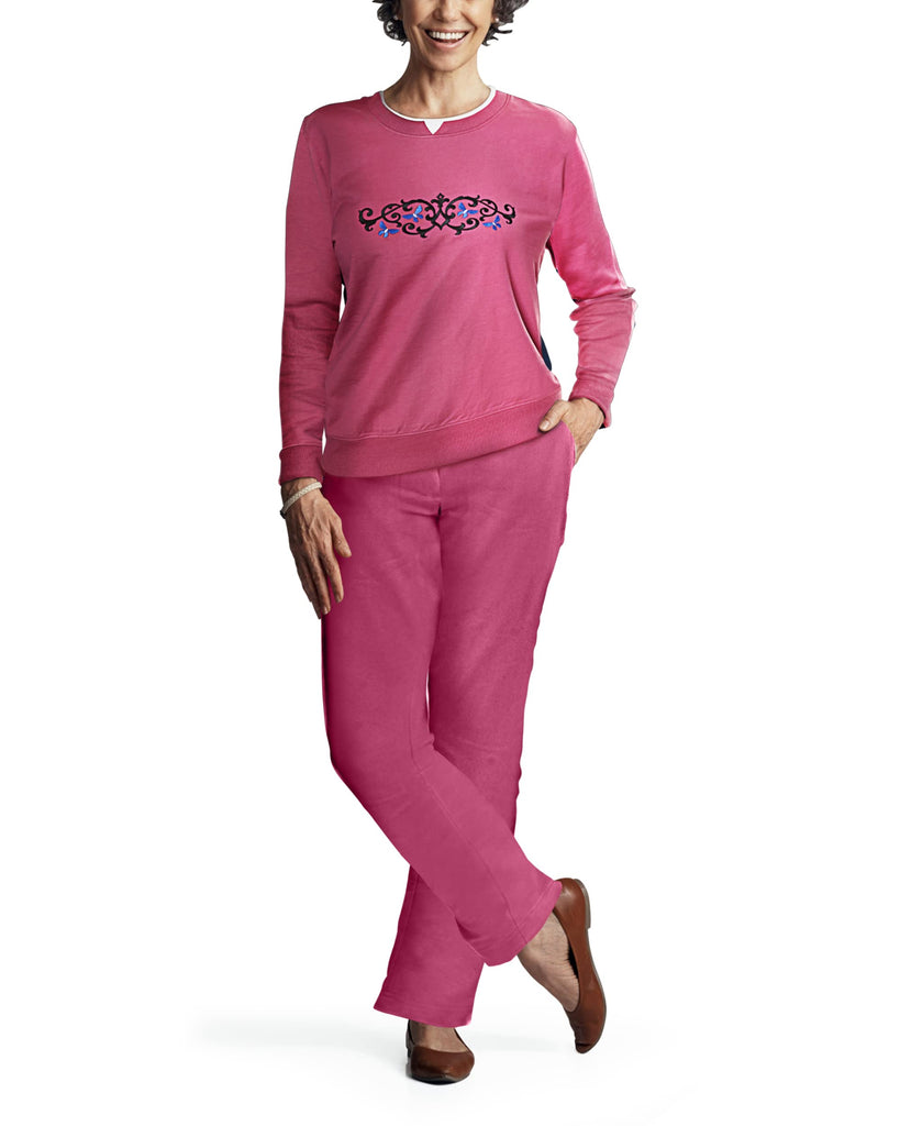  Pembrook Womens Sweat Suits Two-Piece - Ladies Sweatsuits Sets, Embroidered Fleece Sets for Women 2 Piece