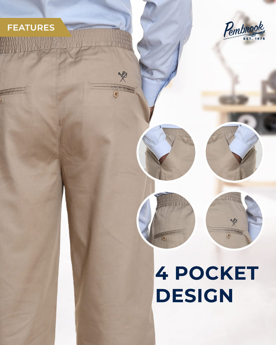 Haxor Men's Grey Elastic Waist Pants for Seniors - Adaptive Men's Pants for  Elderly | Elastic Waist Pants for Men
