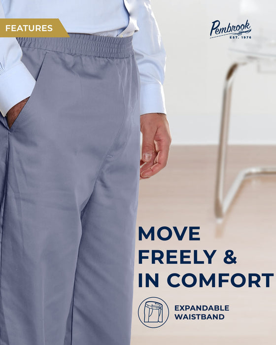 Pembrook Mens Elastic Waist Pants for Seniors - Adaptive Mens Pants for  Elderly | Elastic Waist Pants for Men : : Clothing, Shoes 