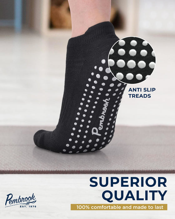 Pembrook Slipper Socks for Women with Grippers Non Slip - Hospital Socks  with Grips for Women, Socks with Grippers for Women, Grey, One size price  in UAE,  UAE