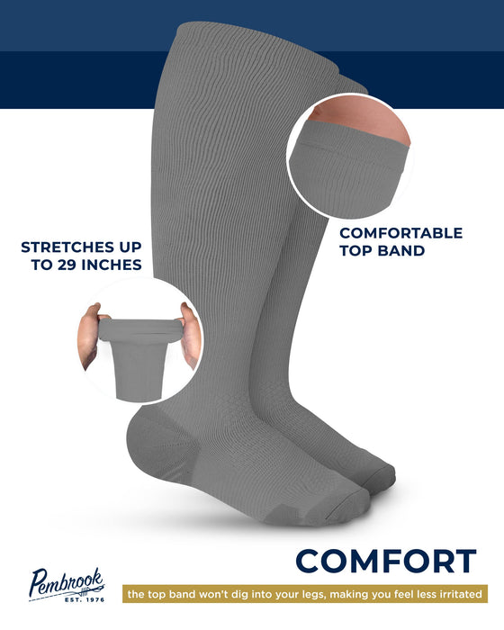 Plus Size Compression Socks 20-30 mmHg for Men Women Medical Stockings  XL-7XL