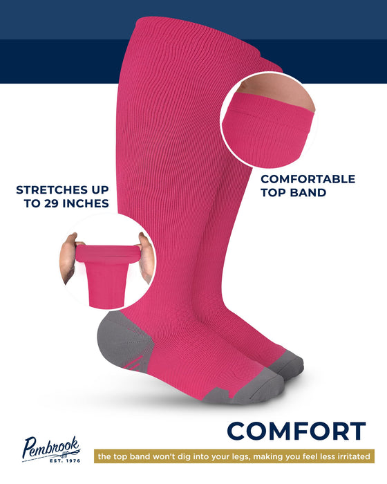Pembrook Plus Size Compression Socks Wide Calf - Up to 6XL